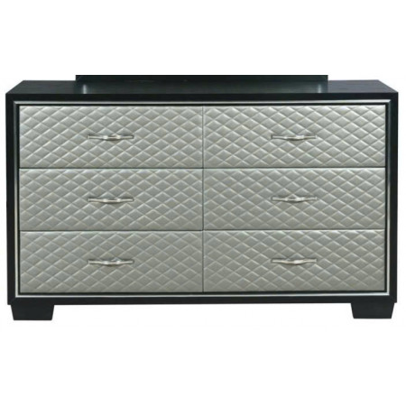 New Classic : Tủ 06 Ngăn + Mặt Hộc Tủ Bọc Nệm Da